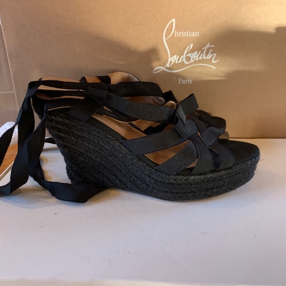 Price reduction!!! Oscar de la Renta Wrap tie wedge sandal - Picture 4 of 7
